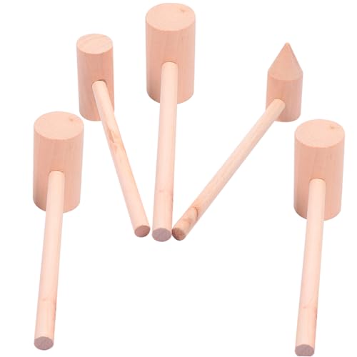 YARNOW 5 Stück Teiliges Holzhammer Mallets für Multifunktionale Holzspielzeuge Sicher und Langlebig für Kreative Spiele und Cosplay Dekoration YARNOW 5 Stück Teiliges Holzhammer Mallets für Multifunktionale Holzspielzeuge Sicher und Langlebig für Kreative Spiele und Cosplay Dekoration von YARNOW