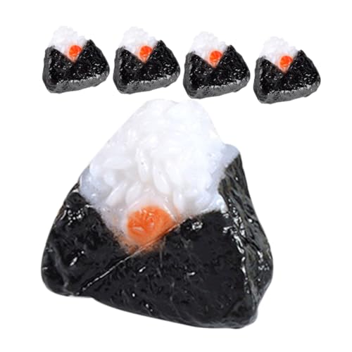 YARNOW 5 Stück Teiliges Mini Japanische Reisball Dekorationen Realistische Miniaturmodelle für Puppenhaus Snacks Triangel Nori Reisball Requisiten YARNOW 5 Stück Teiliges Mini Japanische Reisball Dekorationen Realistische Miniaturmodelle für Puppenhaus Snacks Triangel Nori Reisball Requisiten von YARNOW