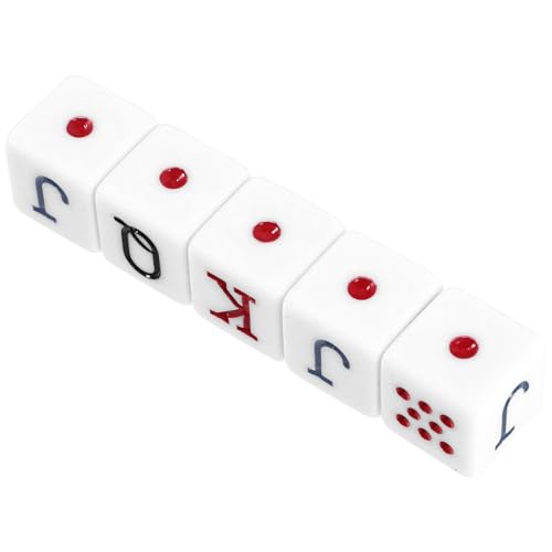 YARNOW 5 Stück Teiliges Poker Würfelset für Trinkspiele Lustige Requisiten für Partys Seitige Spielwürfel für Bars und Familienfeiern YARNOW 5 Stück Teiliges Poker Würfelset für Trinkspiele Lustige Requisiten für Partys Seitige Spielwürfel für Bars und Familienfeiern von YARNOW