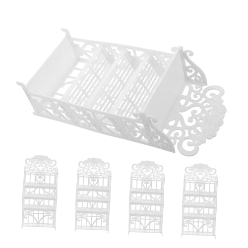 YARNOW 5 Stück Teiliges Puppenschuhregal Miniatur Schuhschrank Kunststoff Vintage Display Kabinett für Puppenschuhe Sandalen Stiefel Organizer für Mädchen von YARNOW