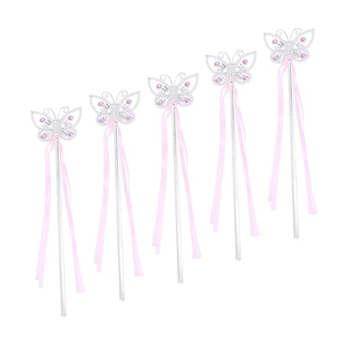 YARNOW 5 Stück Teiliges Schmetterlings Zauberstäbe für Mädchen Fantasievolle Kostüm Requisiten für Geburtstagsfeiern und Aufführungen für Kleine Feen und Nymphen YARNOW 5 Stück Teiliges Schmetterlings Zauberstäbe für Mädchen Fantasievolle Kostüm Requisiten für Geburtstagsfeiern und Aufführungen für Kleine Feen und Nymphen von YARNOW