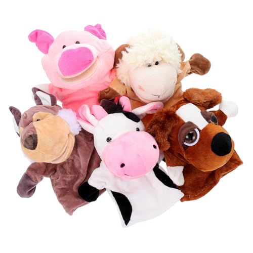 YARNOW 5 Stück Teiliges Tier Handpuppen Plüschtiere für Fantasievolles Geschichtenerzählen Interaktive Puppen für Erwachsene Tierfiguren Schwein Kuh Schaf Wolf Hund YARNOW 5 Stück Teiliges Tier Handpuppen Plüschtiere für Fantasievolles Geschichtenerzählen Interaktive Puppen für Erwachsene Tierfiguren Schwein Kuh Schaf Wolf Hund von YARNOW