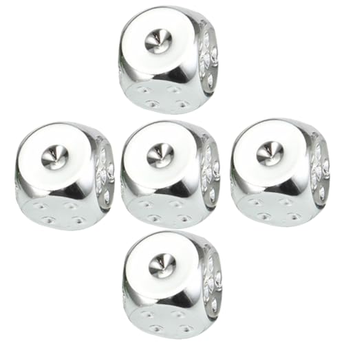 YARNOW 5 Stück Teiliges aus Handbemalten Metallwürfeln Glatte für Brettspiele Partys und Mathe Spiele für Familienfeiern Bars und Freundestreffen von YARNOW
