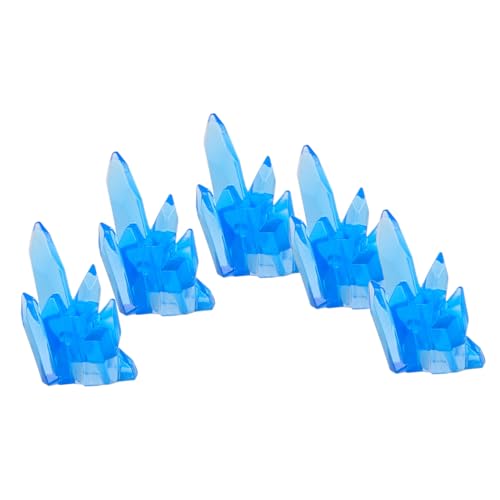 YARNOW 5 Stück Zusammengebaute Bausteine 3D-Feuerfeuer Zubehör für Actionfiguren Miniaturfeuer Flammenfigur künstliches Feuer gefälschte Flamme Bauspielzeugkegel Uhren Plastik Himmelblau von YARNOW