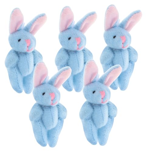 YARNOW 5 Stück gemeinsames Kaninchen Partybevorzugungsspielzeug Ostern Plüschtiere Mini Stoffhase kleines Tierplüsch Mini-Hase-Puppe Süße Hasenpuppe kurzer Plüsch Sky-Blue YARNOW 5 Stück gemeinsames Kaninchen Partybevorzugungsspielzeug Ostern Plüschtiere Mini Stoffhase kleines Tierplüsch Mini-Hase-Puppe Süße Hasenpuppe kurzer Plüsch Sky-Blue von YARNOW