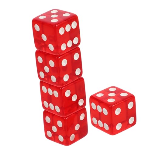 YARNOW 5 Stück großes Würfelsieb Spiel Würfel Partywürfel 6 Seiten Würfel Tischspielwürfel transparente Würfel mehrseitige Würfel Brettspiel-Tool Zahlenwürfel 6-seitiger Würfel Acryl rot YARNOW 5 Stück großes Würfelsieb Spiel Würfel Partywürfel 6 Seiten Würfel Tischspielwürfel transparente Würfel mehrseitige Würfel Brettspiel-Tool Zahlenwürfel 6-seitiger Würfel Acryl rot von YARNOW