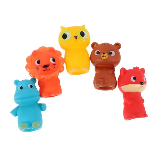YARNOW 5 Stück tierische Marionette Simulation von Tierspielzeug Fingerpuppen für Kleinkinder Fingerpuppen für Fingerspielzeug Fingerpuppen Tierpuppen Vinyl von YARNOW