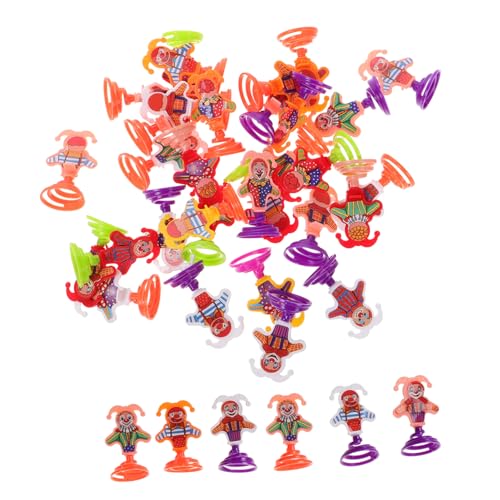 YARNOW 50 Stück Bounce Clown Toys Kinderversorgung Cartoon-Sprungspielzeug Kinderparty Gefälligkeiten Frühlingsspielzeug Springendes lustiges Springspielzeug Plastik von YARNOW