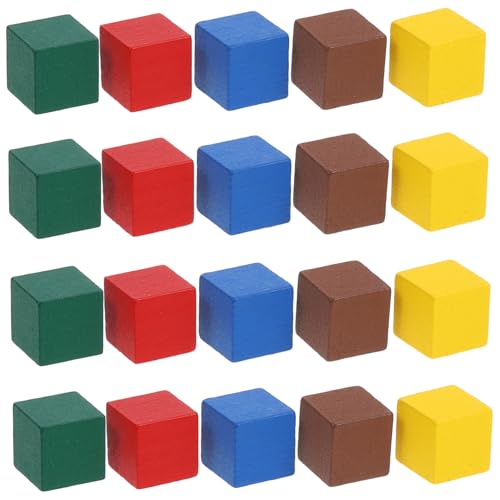 YARNOW 50 Stück Holz Schachfiguren für Spielsteine für Fliegendes Schach Quadratische Form Lernspielzeug Ersatzteile für Brettspiele von YARNOW