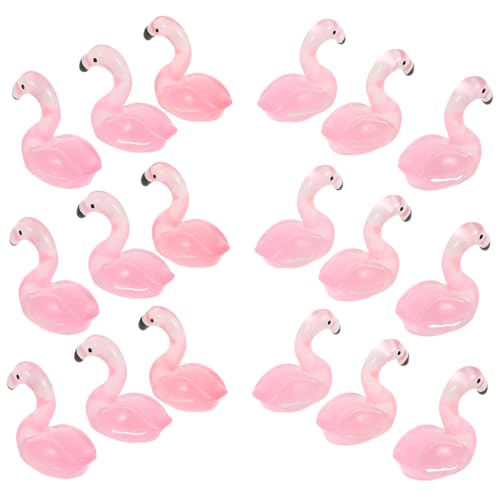 YARNOW 50 Stück Leuchtende Flamingo -Dekorationen Flamingos Flamingo Hofdekor Flamingos Hofschmuck Flamingo- im Freien Rasen Flamingos Vogelschmuck für Baum Harz Rosig von YARNOW