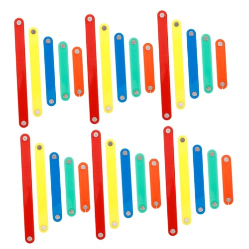 YARNOW 50 Stück Magnetische Spleißstreifen Hilfsmittel für den Mathematikunterricht Mathe- Geometrie-Kit Mathematikmanipulationen Mathe-Spiele für den Kindergarten Plastik von YARNOW