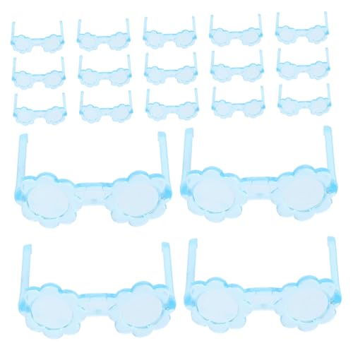 YARNOW 50 Stück Mini-Brille Mini-Puppen für Mädchen Puppe Puppe Mutter Puppenbrille Miniatur-Brillensachen winzige Brille Puppe verkleiden Zubehör Plastik Sky-Blue von YARNOW