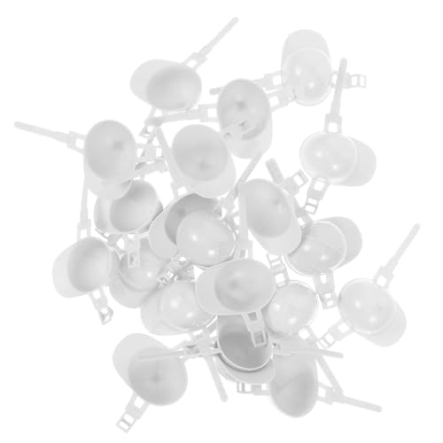 YARNOW 50 Stück Mini -Helm -Helm Mini-Hut mit Verzierung Hüte Kappe Puppe Zubehör für Schutzhelme Kuchen deko spielzeuge Jethelm Schutzhelm- Baumütze für Kleinkinder Plastik Weiß von YARNOW