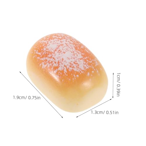 YARNOW 50 Stück Miniatur Brote aus Resin Realistische Mini Lebensmittel Modell DIY Bastelzubehör für Mini Küchen Deko Kleine Künstliche Brote für Puppenhaus und Kreative Dekoration von YARNOW