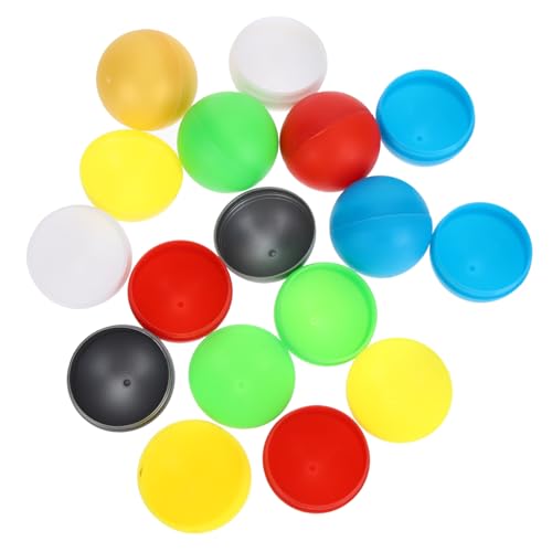 YARNOW 50 Stück Öffbare Lotteriekugeln für Automaten Bastel und Spielkugeln für Partys Weihnachten und Dekoration Leichte Wiederverwendbare Kunststoffkapseln Verschiedenen Farben von YARNOW