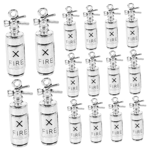 YARNOW 50 Stück Puppenhaus-Feuerlöscher Kaminpuppen Puppenhaus-Lagerfeuer Mini-Herd- funktioniert Dollhouse Decor Miniaturmöbel Miniaturspielzeug Metall Silver von YARNOW