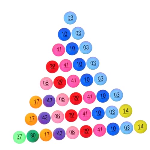 YARNOW 50 Stück Raffle Ziehungsbälle Wiederverwendbare Kunststoffkugeln für Partys Spiele und Veranstaltungen Nummeriert für Tombola und Unterhaltungsaktivitäten von YARNOW