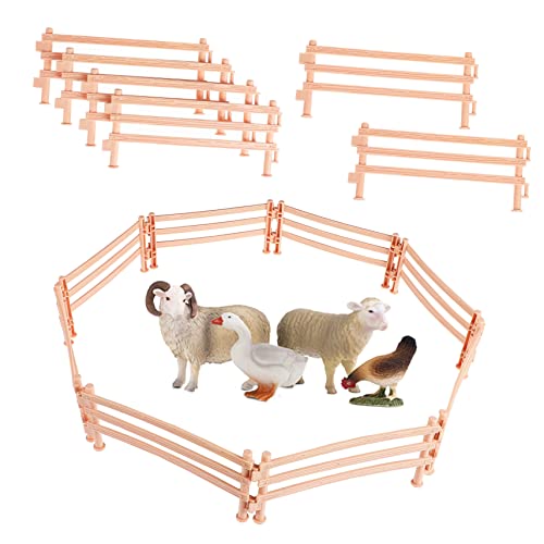 YARNOW 50 Stück Realistisches Spielzeugzaun Beige Farmzaun Zubehör für Stall und Pferdefiguren für Kreative und Miniatur Landschaften von YARNOW