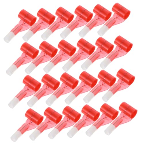 YARNOW 50 Stück Spielzeugzubehör mit Zunge kleben Geburtstags-Gebläse Partei bevorzugt Gebläse Partygeschenk lustige Party-Blowouts-Gebläse Neuheit Toys Plastik rot von YARNOW