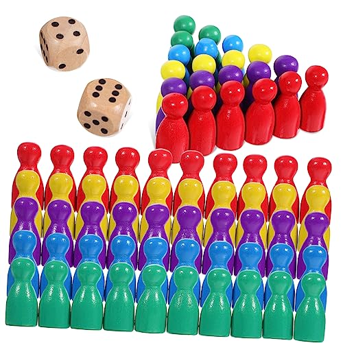 YARNOW 50 Stück Stück Schachfiguren aus Holz Brettspielfiguren Brettspiel Schachfiguren drinnen farbig Zubehör für Brettspiele klein chinesisches Schach Schachholz YARNOW 50 Stück Stück Schachfiguren aus Holz Brettspielfiguren Brettspiel Schachfiguren drinnen farbig Zubehör für Brettspiele klein chinesisches Schach Schachholz von YARNOW