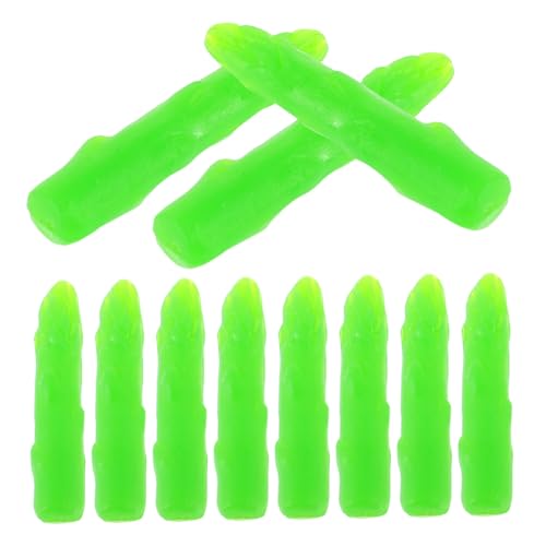 YARNOW 50 Stück Teiliges Künstliche Mini Asparagus Deko Realistisch Gestaltete Gemüseattrappen für Miniaturküche Fotorequisiten Vielseitige Verwendung Pflegeleichtes Kunststoffmodell von YARNOW