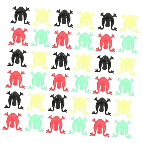 YARNOW 50 Stück Teiliges Kunststoff Springende Frösche Bunte Hüpfende Frösche für Party Favor Outdoor Zufällige Farben Spaßiges Hüpfspielzeug für Jungen Mädchen von YARNOW