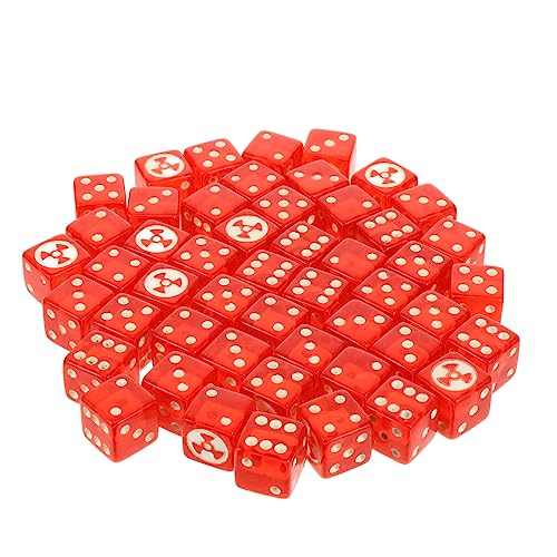 YARNOW 50 Stück Tragbare Mini Würfel aus Solidem Acryl für Club Party und Familienspiele Kernstrahlungs Würfel Rot für Brettspiele und Unterhaltung YARNOW 50 Stück Tragbare Mini Würfel aus Solidem Acryl für Club Party und Familienspiele Kernstrahlungs Würfel Rot für Brettspiele und Unterhaltung von YARNOW