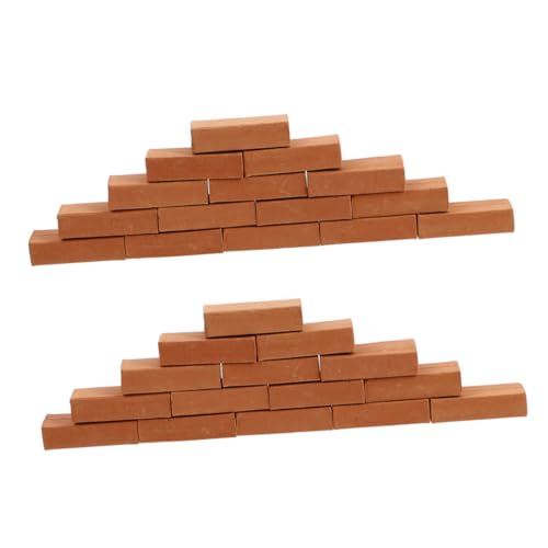 YARNOW 50 Stück Ziegelsteine DIY Modell für Garten Deko Puppenhaus und Szenen Bastelmaterial für Kreative Projekte von YARNOW