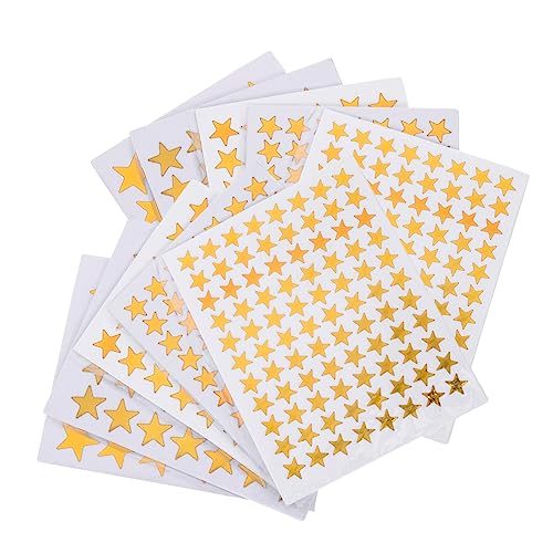 YARNOW 50Blätter Kleine Sternaufkleber Selbstklebende Belohnungssticker Für Schule Verhaltenstabelle Und Kreative Projekte Verschiedene Je von YARNOW