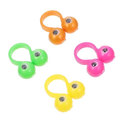 YARNOW 50Stücke Große Augen Fingerringe Intelligentes Fidget Für Fingerpuppen Augenringe Zufällige Designs Kreativität Und Fingerfertigkeit von YARNOW