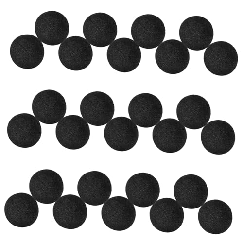 YARNOW 50Stücke Schwarze Clownnasen Lustige Dress Up Requisiten Für Halloween Weihnachten Und Kostümpartys Für Erwachsene Langlebig Und Einfach Anzubringen von YARNOW
