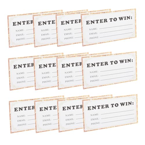 YARNOW 50Stücke Tombola Ticketkarten für Veranstaltungen Teilnahmeformulare für Namen und Telefonnummer für Wettbewerbe Karneval Spendenaktionen und Mehr YARNOW 50Stücke Tombola Ticketkarten für Veranstaltungen Teilnahmeformulare für Namen und Telefonnummer für Wettbewerbe Karneval Spendenaktionen und Mehr von YARNOW