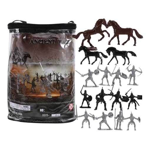 YARNOW 52 Stück Soldaten Figuren Teilig Mittelalterliche Ritter und Pferde für Sandkasten Dekorationen Szenen und Spielzeugmodelle Realistische Menschen für Erwachsene YARNOW 52 Stück Soldaten Figuren Teilig Mittelalterliche Ritter und Pferde für Sandkasten Dekorationen Szenen und Spielzeugmodelle Realistische Menschen für Erwachsene von YARNOW