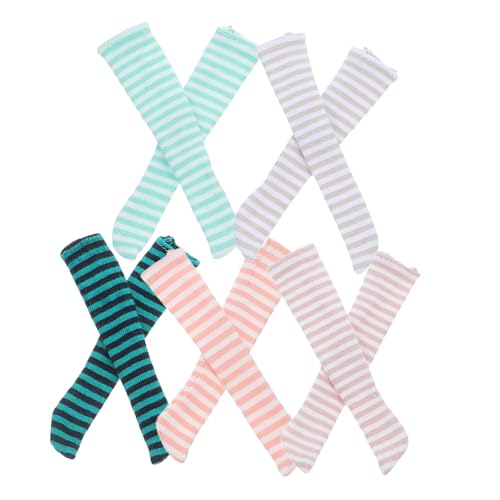 YARNOW 5Paare Gestreifte Puppensocken für Oberschenkel Kniestrümpfe Puppenzubehör Vielseitige für Looks für Puppen YARNOW 5Paare Gestreifte Puppensocken für Oberschenkel Kniestrümpfe Puppenzubehör Vielseitige für Looks für Puppen von YARNOW