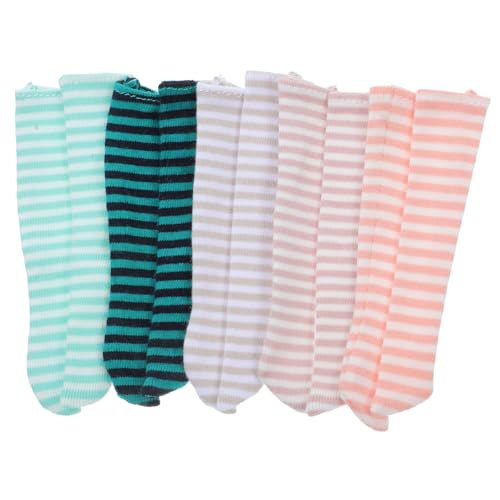 YARNOW 5paare Puppensocken Gestreift Für Puppe Kniestrümpfe Schlauchsocken Hohe Socken Damen Mädchen YARNOW 5paare Puppensocken Gestreift Für Puppe Kniestrümpfe Schlauchsocken Hohe Socken Damen Mädchen von YARNOW