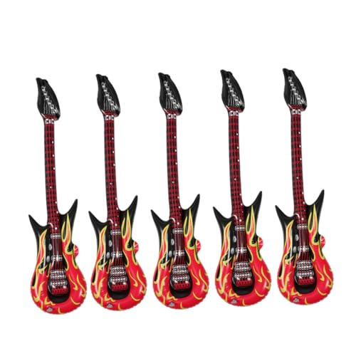 YARNOW 5Stücke Aufblasbare Gitarre für Partys Musik Dekorationen Sicherheitsventil für Sicheres Bühnenrequisite oder Party Gadget YARNOW 5Stücke Aufblasbare Gitarre für Partys Musik Dekorationen Sicherheitsventil für Sicheres Bühnenrequisite oder Party Gadget von YARNOW