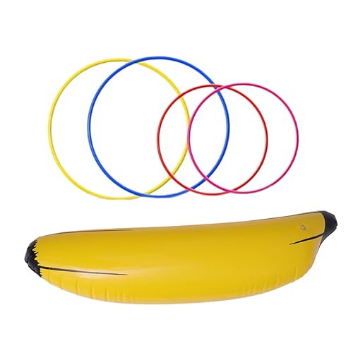 YARNOW 5Stücke Aufblasbares Bananenspielzeug Teiliges PVC Ringwurfspielzeug Für Lustiges Wasserspielzeug Mit Banane Und Ringen Partys Und Sommervergnügen YARNOW 5Stücke Aufblasbares Bananenspielzeug Teiliges PVC Ringwurfspielzeug Für Lustiges Wasserspielzeug Mit Banane Und Ringen Partys Und Sommervergnügen von YARNOW