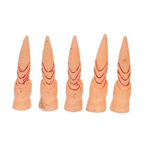 YARNOW 5Stücke Hexenfingernägel Falsche Nagelabdeckungen Für Halloween Cosplay Langlebige Kunststoffmaterialien Für Hexen Und Zombie von YARNOW