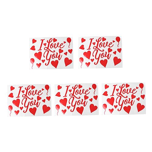 YARNOW 5Stücke Love You Ballon Aufkleber Für Valentinstag Dekoration Umweltfreundliche Folienballons Für Hochzeiten Und Partys Einfach Anzubringen Für DIY Projekte von YARNOW