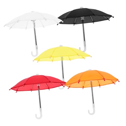 YARNOW 5 Stück Bunte Kleiner Regenschirme Puppen Kleiner Regenschirm Faltbare Regenschirme für Kreative Deko Foto Requisiten Zubehör für Puppenhäuser von YARNOW