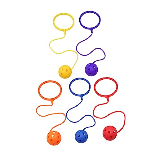 YARNOW 5 Stück Jump Ball Spielzeug für Kinder Knöchel Springball für Drinnen und Draußen Elastisches Springspielzeug für Bewegung und Fitness von YARNOW