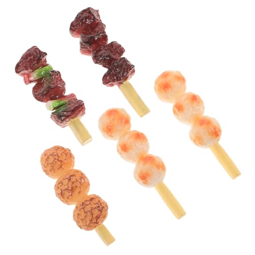 YARNOW 5Stücke Teiliges Gefälschte Grillspieße Realistisches Lebensmittelspielzeug Für Grillspiele Bildungszwecke Und Kreative Rollenspiele Und Restaurant von YARNOW