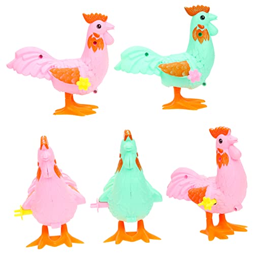 YARNOW 5Stücke Teiliges Interaktives Aufziehspielzeug Huhn Lustiges Für Kreative Partys Mit Lebensechter Gestaltung Und Süßem Design Zufällige Farben von YARNOW