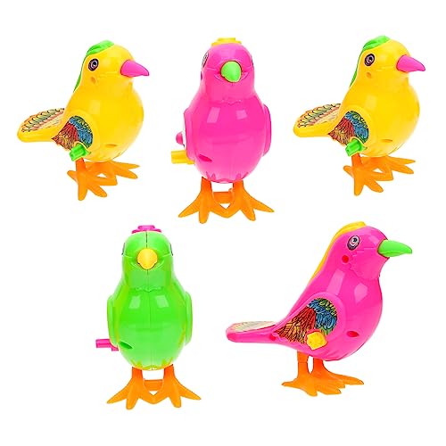 YARNOW 5Stücke Teiliges Tier Spielzeugset Realistische Vogel Formen Aufziehspielzeug Für Kreatives Für Jungen Und Farbvarianten Spaß Für Kleinkinder von YARNOW