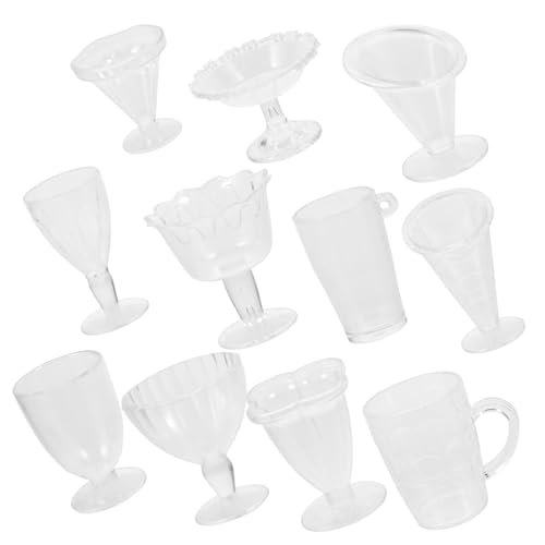 YARNOW 5Taschen Weingläser Transparente Tassen Für Puppenhaus Und DIY Dekoration Exquisite Mini Cups Für Mikrolandschaften Und Kreative Projekte von YARNOW