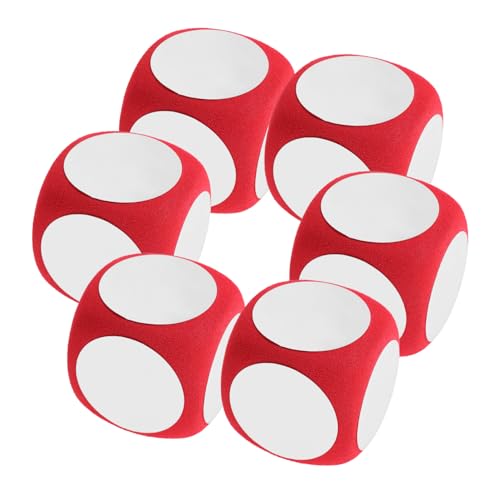 YARNOW 6 Große Schaumstoffwürfel Riesige Blankowürfel 6 cm Beschreibbar Und Abwischbar Rot Trocken Abwischbar Für Spiele Partys Klassenzimmer Unterricht YARNOW 6 Große Schaumstoffwürfel Riesige Blankowürfel 6 cm Beschreibbar Und Abwischbar Rot Trocken Abwischbar Für Spiele Partys Klassenzimmer Unterricht von YARNOW