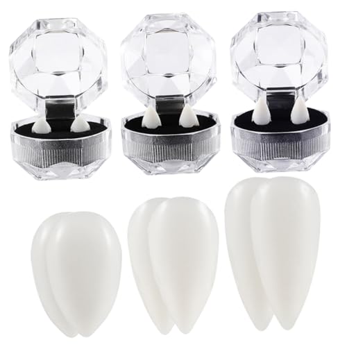 YARNOW 6 Paare Halloween Vampirzähne Verschiedene Cosplay Kostüm Zubehör für Erwachsene und Halloween Party Make Up Requisiten von YARNOW