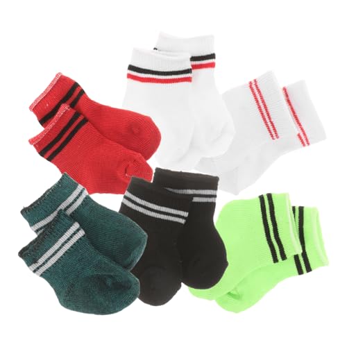 YARNOW 6paare Puppensocken Anziehsocken Für Puppen Kurze Socken Puppen Spielzeugzubehör Für Puppenfotografie Leichtes Stoffmaterial Für Fantasievollen Spielen von YARNOW