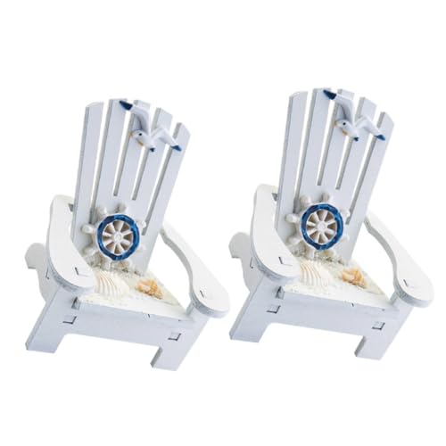 YARNOW 6 Stck Miniatur Strandstuhl Mediterraner Stil Holz Deko Puppenhaus Ornament Handgefertigt Kompakt als und Wohnzimmerschmuck für Meeresliebhaber von YARNOW