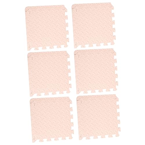 YARNOW 6 Stück Bodenmatten Mit Blattmuster Schaumstoff Teppichfliesen Flauschiger Teppich Spielmatte Gepolsterte Quadratische Bodenmatte Fußmatten Boden Fliesen von YARNOW